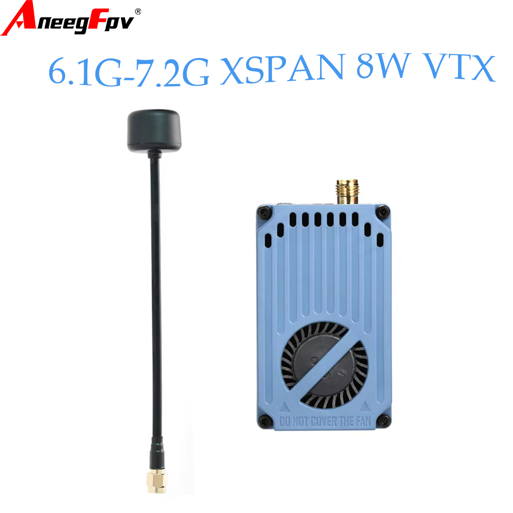 Rc Transmitter - RUSHFPV 6.1‑7.2G 8W X61728 VTX โมดูลส่งสัญญาณวิดีโอพร้อมเสาอากาศโพลาไรซ์แบบวงกลม