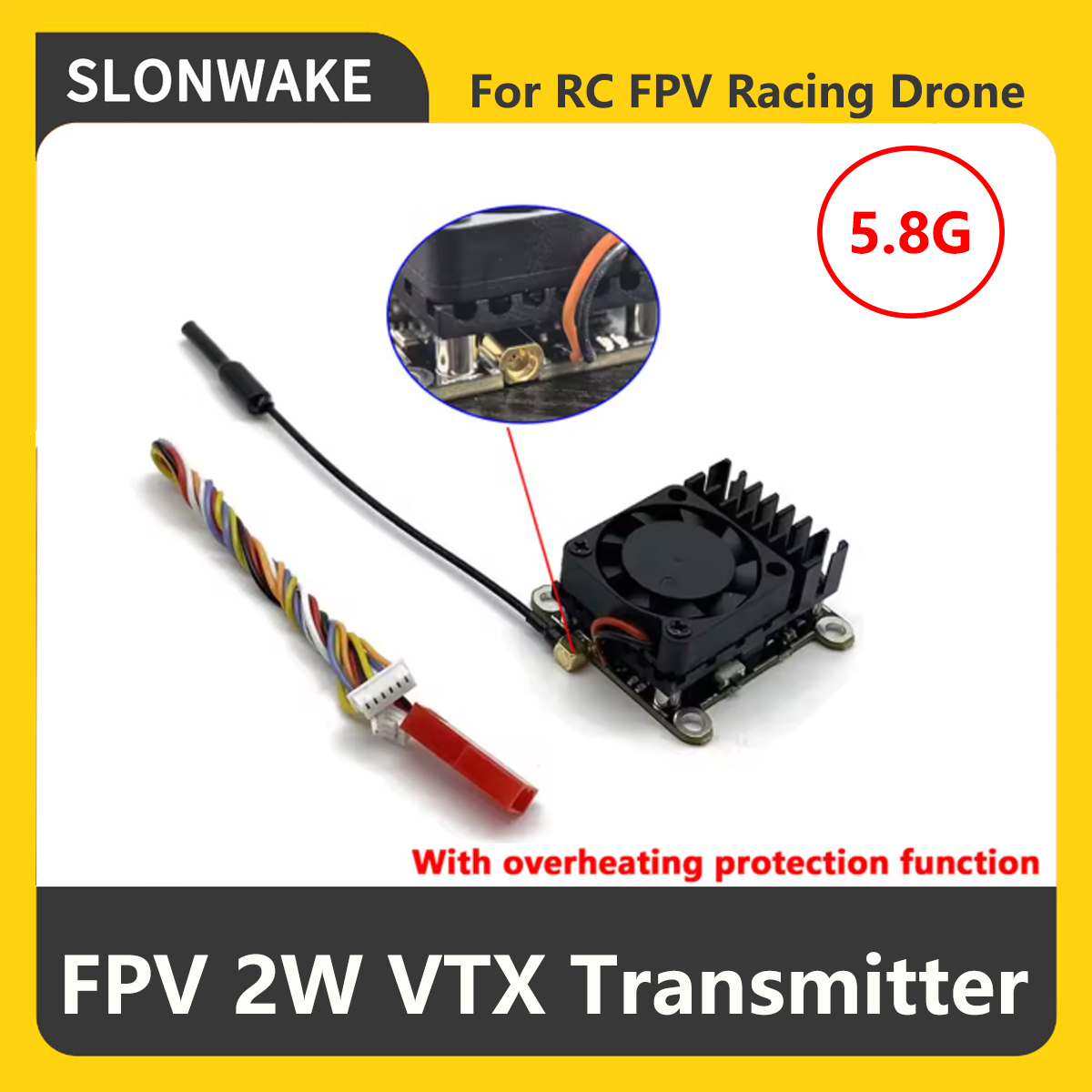SLONWAKE 5.8G 2000mW FPV VTX ต - Rc Transmitter บทวิจารณ์และราคา