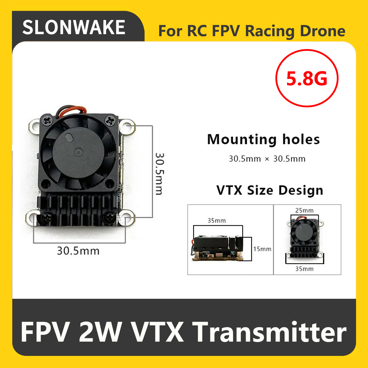 SLONWAKE 5.8G 2000mW FPV VTX ต - Rc Transmitter บทวิจารณ์และราคา
