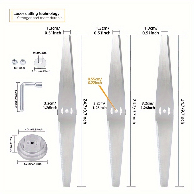 ใบมีดตัดหญ้าแบบตรงขนาด 9.7 นิ้ - 5 Inch Propeller บทวิจารณ์และราคา