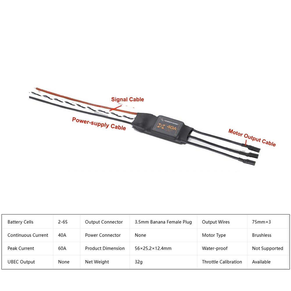 Hobbywing XRotor 40A ESC แบบไร - 4 In 1 Esc บทวิจารณ์และราคา